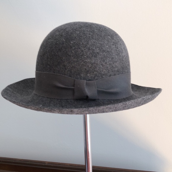 Charcoal Grey Wool Felt Hat - Picture 3 of 6